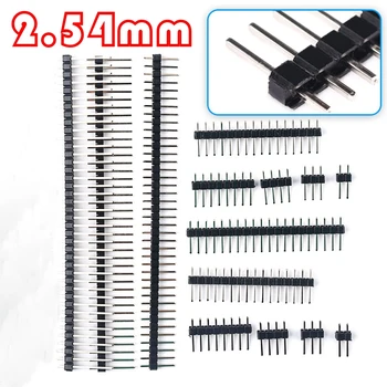 2.54 mm Enkelt Rad Mannlige 2~40P Breakaway PCB Styret Pin Header Kontakt Strip Pinheader 2/3/4/5/6/8/10/12/15/20/40Pin For Arduino