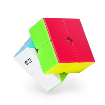 Qiyi 2X2 Magic Cube 2 Av 2 Kube 50mm Hastighet Lomme Klistremerke Puslespill Kube Profesjonelle Pedagogiske Leker For Barn Kube Cubo