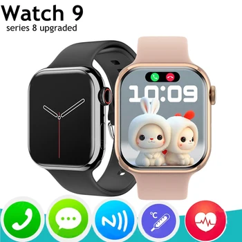 2023 Se 9 Smart Watch Menn kroppstemperatur BT Ringer NFC Alltid på Skjermen Fitness Kvinner Series 8-Smartwatch for Apple Android