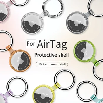 Fullt Gjennomsiktig beskyttelsesdeksel Til AirTags Støtsikkert Anti-fall Tilbehør Silikon Protector Dekke Shell For Luft-Koder