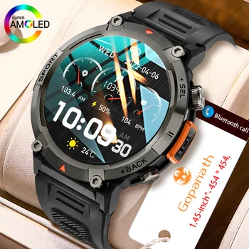 2023New Utendørs Smart Watch Menn Med Lommelykt Sport Fitness Armbånd Blodtrykk IP67 Vanntett Smartwatch for Android IOS