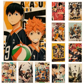Anime Haikyuu Volleyball Gutten God Kvalitet Utskrifter og Plakater Kraft Papir Utskrifter og Plakater Vegg innredning
