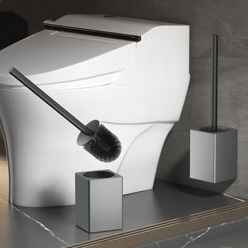 Toalettbørste toalett holderen bad tilbehør Kreative Veggmontert Aluminium Legering Wc Børste Toalett børsteholderen Sett