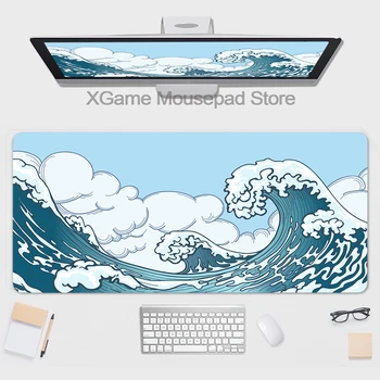 Japansk Store Bølgen Av Stor Musematte Gamer PC Gaming XL musematte Datamaskin Tastatur Laptop Musematte Mause Art kontorpult Mat