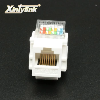xintylink rj45-kontakt jack deler cat5 cat5e cat6-modul toolless Patch Panel Vegg Plate Standard Keystone-Port modulære 10pcs