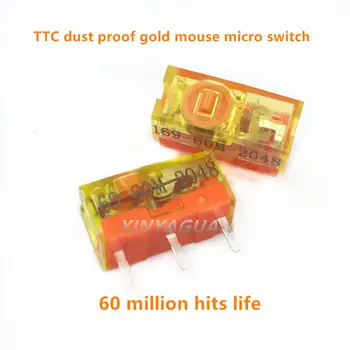 Gratis Frakt Nye ankomst TTC støvtett gull mikrobryter 3pin gull kontaktor 60M 60 millioner klikk TTC gold micro-Knappen