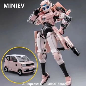 PÅ LAGER NY Transformasjon Scifgure Industri MINI EV Nebula Mini Bil Roboter Handling Figur Leke Med-Boksen