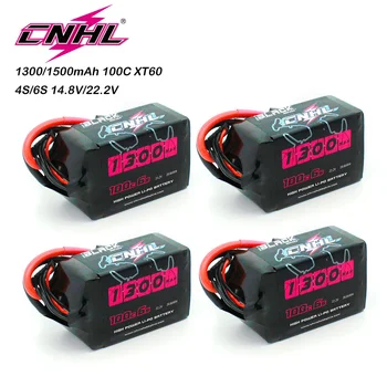 4STK CNHL 4S 6S 14,8 V 22.2 V Lipo-Batteri 1300mAh 1500mAh 100C Med XT60 kontakt For RC Fly FPV Quadcopter Helikopter Drone