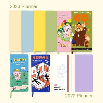 Kinbor 2022 2023 Uke Planner Kawaii Journal Noteook Todolist Tid Ledelse Boken Effektivitet Plan tidsplan for Gave