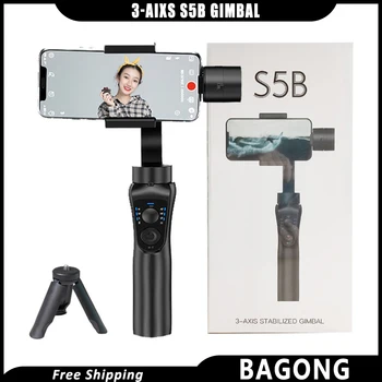 3-Akse S5b Gimbal Profesjonell Håndholdt Stabilisator Anti Shake-Video-Opptak Smarttelefon Mobiltelefon Action Kamera Holderen For Xiaomi