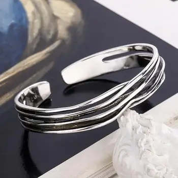 Kreative Sølv Farge Buet Gren Cuff Armbånd til Menn, Kvinner Vintage Uformell Smykker Gaver