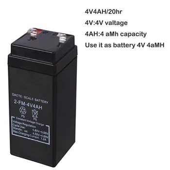 4V4AH Lagring Batteri 4V 4Ah 4000mAH For Barn Leketøy Bil LED-Belysning, Elektronisk vekt Oppladbare Akkumulator