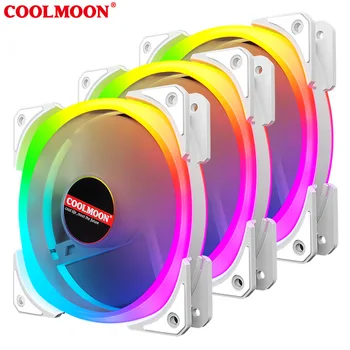 120 Mm Datamaskinen Tilfelle Fan RGB-Fan Justerbar Fargerike Lampe Lys for Radiator Dempe PC-120mm Vifter Justere Kjøligere Ventilador