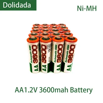 Dolidada Nytt Batteri AA 3600 Mah Ni-MH Oppladbart Batteri for Lønnsom Spill CD-Spillere for Bil Leker Tilbehør og Deler Etc