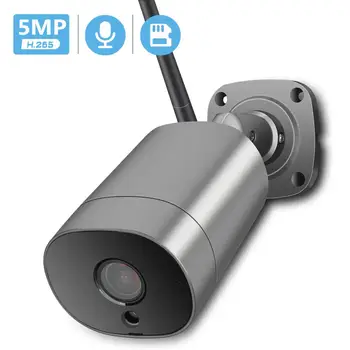 BESDER H. 265 iCSee 5MP IP-Kamera WiFi To-Veis Lyd vandalsikker Utendørs Sikkerhet Kamera P2P-AI-Motion-Oppdage Trådløs IP-Kamera