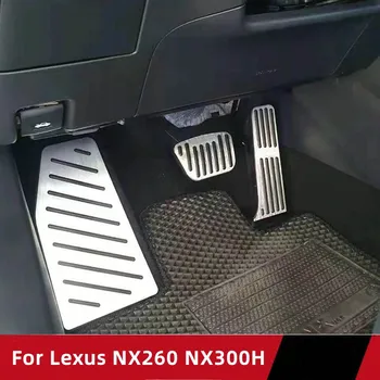 Bil effektpedaler For Lexus NX 2022 2023 NX260 NX350h ES 2018-2022 Alumium Legering Gass Brems Fotstøtte Pedal Dekke Tilbehør