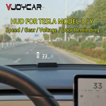 Vjoy HUD F100 Head-Up Display Hastighet Projektoren Speedometer å Slå Lys Utstyr Guide Batteriet displayet for Tesla Model 3 Tilgang til Bil