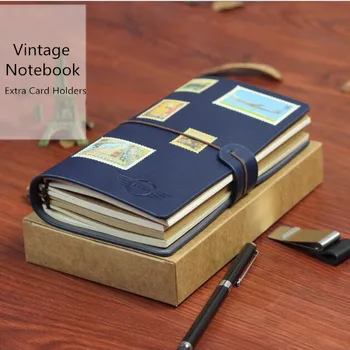 A6 Vintage Reise Spiral Meieri Notebook Skinn Skisse Bestill Reise Notebook Retro Meieri Memo Weekly Planner Bursdagsgave