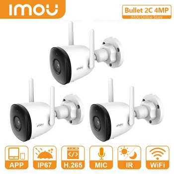 IMOU 3pcs Bullet 2C 4MP IP-Kameraer Wifi IP-Kamera Utendørs Trådløse IP67 Innebygd Mikrofon Sikkerhet Kamera Innebygd Hotspot-Kamera