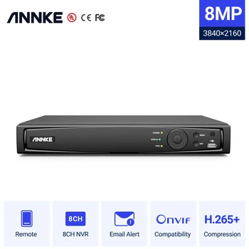 ANNKE 8CH 8MP POE Video Recorder 4K H. 265+ NVR Video-Overvåking Sikkerhet For 2MP 4MP 5MP 6MP 8MP IP-POE-Kamera