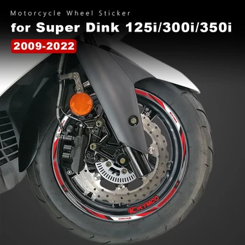 Motorsykkel Hjulet Klistremerke Vanntett Rim Stripe Super Dink 350 for Kymco Superdink 125i 300i Grand Dink 125 300 DTX Tilbehør
