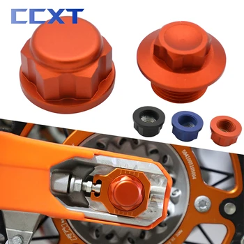 CNC forhjulet Låse Mutter Bolt Bakre Kjede Adjuster; justering av kildenivå Aksel Blokkere Hjulakselen Mutter Cocer For KTM SX SXF XC XCF-EXC EXCF XCW SMR 85-530