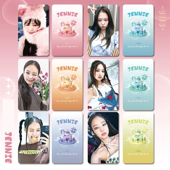 6pcs Jisoo Rosé Lisa Selfie Photocards-koreanske INS Stil Multicolour LOMO Kort Jennie Individuelle Papir Kort Fans Samlinger