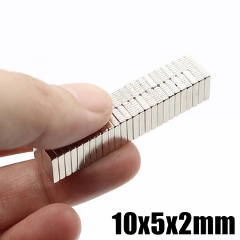 10/20/50/100Pcs 10x5x2 Neodymium Magnet 10mm x 5 mm x 2 mm N35 NdFeB Blokkere Super Kraftig Sterk Permanent Magnetisk imanes 10*5*2