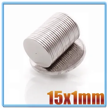 10-1000Pcs 15x1 Neodymium Magnet 15mm x 1mm N35 NdFeB Runde Super Kraftig Sterk Permanent Magnetisk imanes Plate 15*1