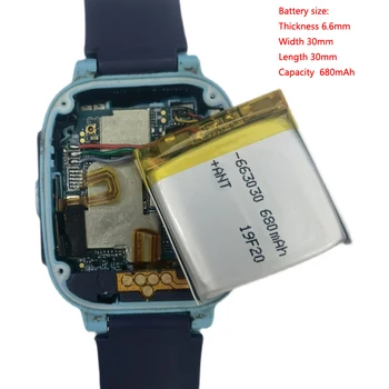 Oppladbart Batteri Li-Ion-Polymer 3,7 v 663030 680mah Med Pcb Og Wire For Barns Telefon Watch