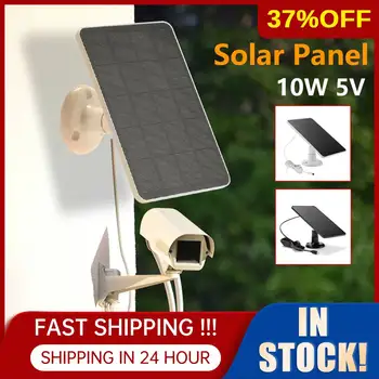10W 5V Solar Panel Makt For Trådløst Utendørs Vanntett Kamera Lader Solcelle Lader USB Monokrystallinske Solceller