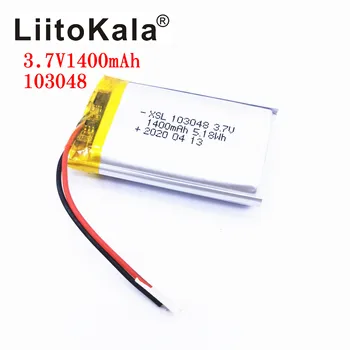 XSL-3,7 V 103048 1400mAh Oppladbart Lithium, Li-polymer Batteri Batteri DIY-Batteri For MP3 MP4 DVD-Høyttaler, Kamera