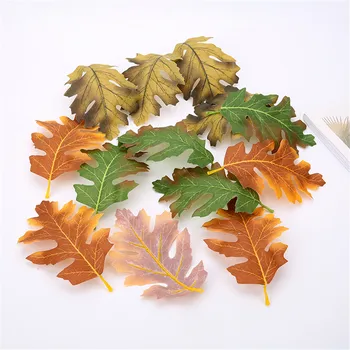 10pcs Kunstig Maple Leaves For Høsten Dekorasjon høstløvet DIY Bryllup Christmas Håndverk Thanksgiving Day New Year ' s