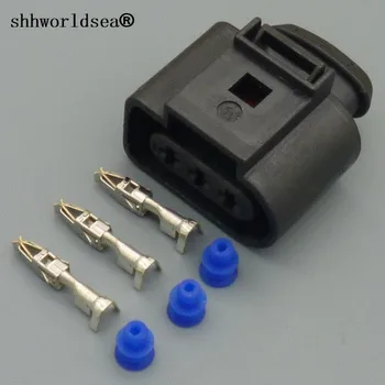 Shhworldsea 1sets 3 pin for VW auto vanntett kontakt 1J0973723 bil 3.5-serien sensor-kontakter koble 1J0 973 723