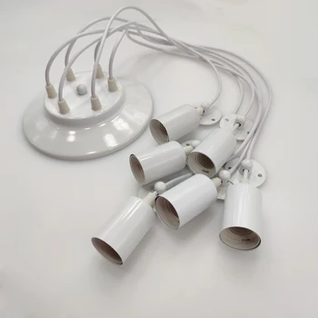 Vintage Lysekrone Hvit E27 Multi-Leder Kabel På 1,5-2,5 M Til Bar/Restaurant/Loft/Kafé DIY Art Spider Tak Lampe Moderne Belysning