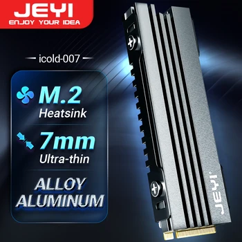 JEYI M. 2 SSD Aluminium, NVME NGFF Kjøling Aluminium Kjøligere Radiator med Termisk Silikon pad for PC / PS5 PCIE 2280 ssd icold-007