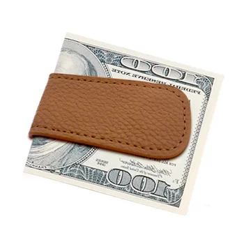 PU Skinn Magnetiske Penger Clip Multifunksjonelle Bærbar visittkortholder Slank Unisex Passport-Cover Mini er et Retro Lomme Lommebok