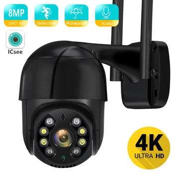 8MP 4K Security Protection Wi-fi Kamera Smart Home 4K HD IP-Kamera 5MP AI Sporing Sikkerhet CCTV Kamera Video-Overvåking iCsee