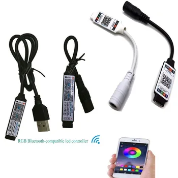 DC5-USB-24V/DC Mini Bluetooth-kompatibel Smart Phone APP-Kontrolleren Trådløs Kontroll For 5050 3528 RGB LED Stripe Lys