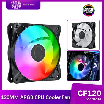 Cooler Master CF120 120mm Tilfelle Fan Adresserbare 5V/3PIN ARGB CPU Kjøler PWM Vifte Stille Vann Kjøling Bytt Vifte