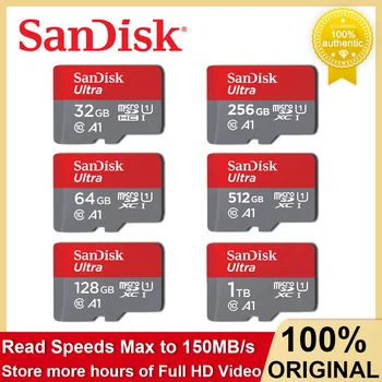 SanDisk Ultra Minnekort SDXC UHS-jeg micro SD-Kort C10 A1 1 TB 256G 32G 64G 128G 512G Full HD Flash-Kort for Bærbare pc-Overvåking