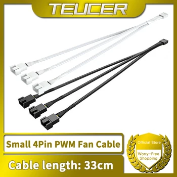 TEUCER 4 Pin-kode 1/2/3/4 Splitter Kabel-4 Pin PWM-Kvinnelige 3/4 Pin-Hovedkort, CPU-Vifte PC Tilfelle Fan Extension Adapter Kabel