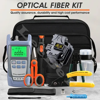 16Pcs/mye Fiber FTTH Tool Kit med SKL-8A Fiber Cleaver Optisk Effekt Meter 10mw Visuelle Feil Locator-Wire Stripper