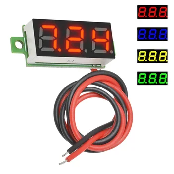 0.28 Tommers 2.5 V-30V Mini Digitalt Voltmeter Spenning Tester Meter Rød/Blå/gul/grønn LED-Skjerm Elektroniske Deler Tilbehør