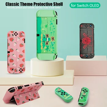 For Nintendo Slår OLED-Shell PC Tilfelle beskyttelseshus Tynt Dekke Huden Fargerike NS Swith OLED-Tilbehør