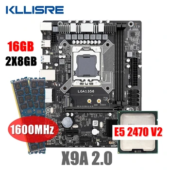 Kllisre X79 hovedkort Kit Xeon LGA 1356 E5-2470 V2 2stk x 8= 16 GB 1600 mhz DDR3 ECC-Minne