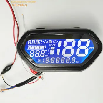 Speedometer LCD-SKJERM 48v60v72v84v96v120v Lys/Batteri Indikator for Elektrisk Scooter Måle Sykkel INSTRUMENTET Tricycle-Oversikten