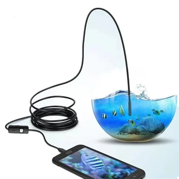 HD-Objektiv Fiske Kameraet under vann 1-25M*8mm Endoskop IP67 ekkolodd Ledningen Rør Mirco USB Type-C Underwater Skjermen for Android