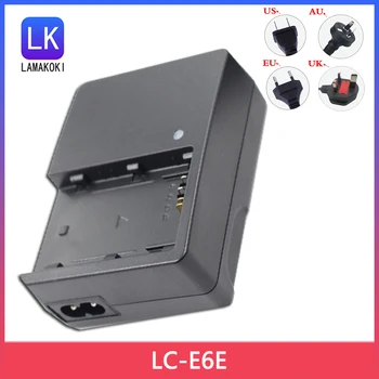 LC-E6E Kamera Batteri Lader til Canon EOS 5D Mark II III 5D2 5D3 7D 70D 6D 60D LP-E6 LP-E6N OSS/EU/AU/UK-Plugg
