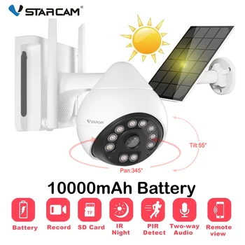 Vstarcam CB69 3MP Solar Panel IP-Kamera Utendørs PTZ Wi-fi Batteri Lavt Strømforbruk Sikkerhet Kamera AI Alarm Vanntett IP66